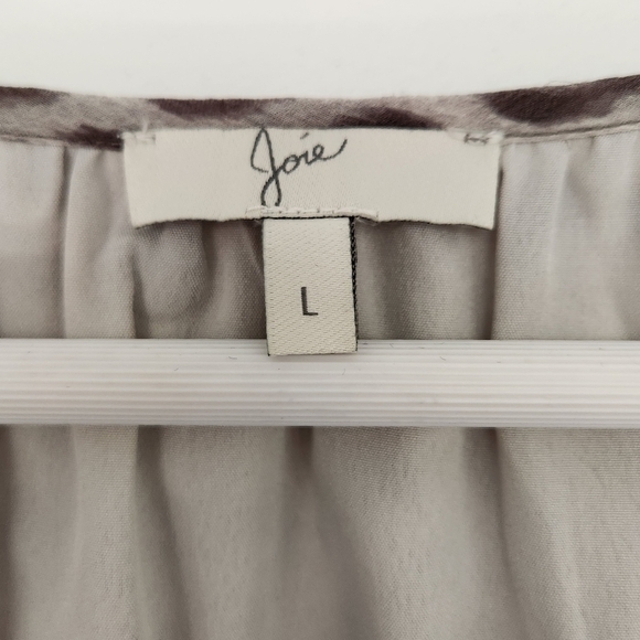 Joie Beaded Stone Mist Animal Print Silk Dress Size L - Picture 8 of 12